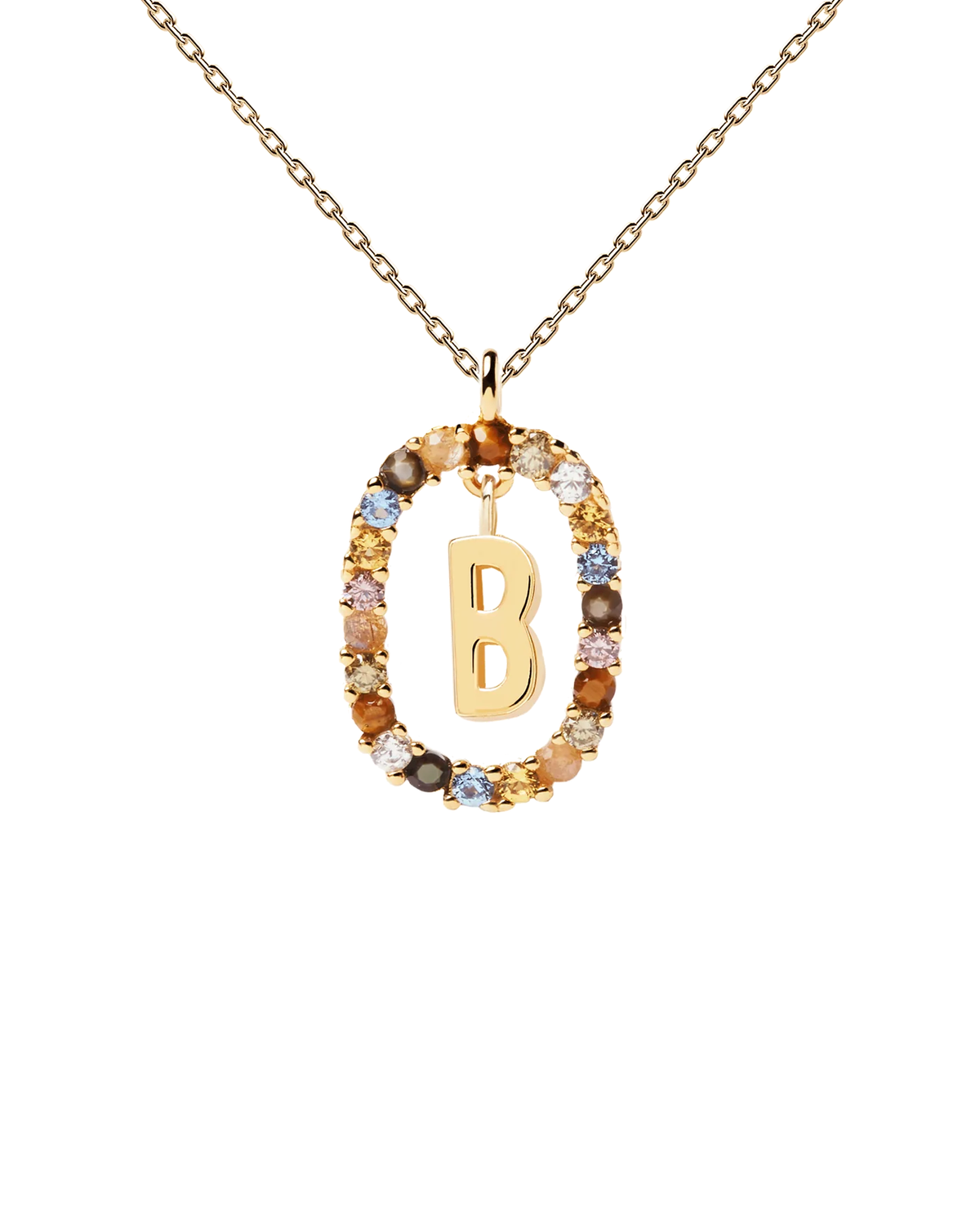 アクセサリー Bott B logo necklace BLINGFACTORY Hip Hop Alphabet Initial B CZ Pendant & 13mm 20